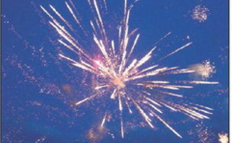 The volunteer Fire Departments in both Timber Lake and Isabel treated local residents and visitors to impressive fireworks displays after dusk last Friday, July 4. Photo by Jon Flatland