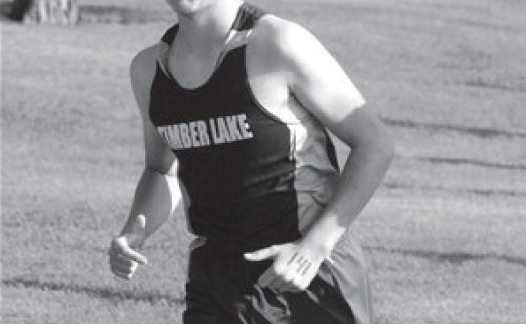 Timber Lake’s Charlie Hornick posted a 20th place finish at the Little Moreau Conference Cross Country Meet held Monday, Sept. 25, in Lemmon. The Dupree Tigers captured the boys varsity team title at the event. Photo by Jon Flatland