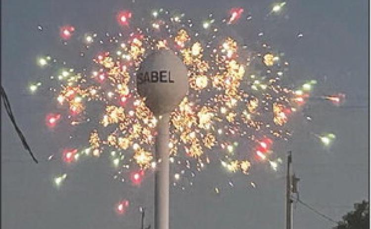 The Isabel Fire Department provided fireworks at Isabel.