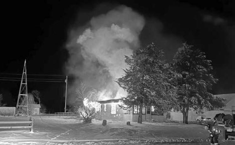 The Timber Lake Volunteer Fire Department responded