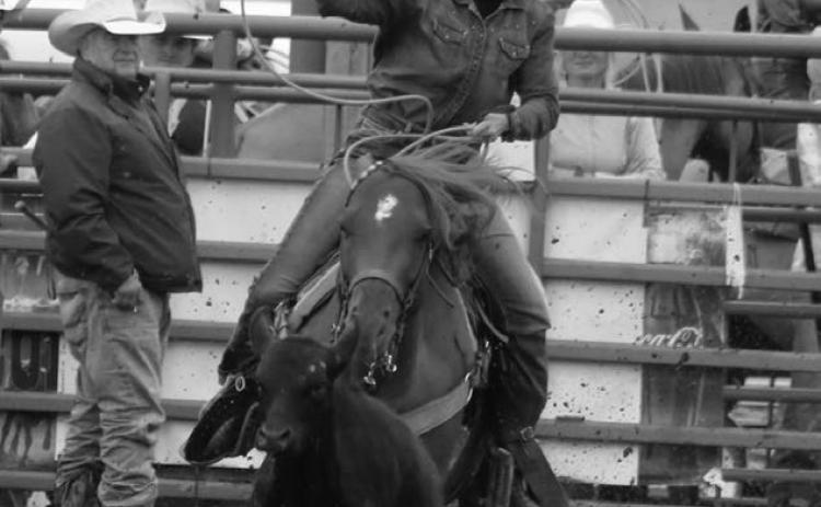 Jacque Peterson of Isabel won the South Dakota Rodeo Association’s yearend women’s breakaway roping championship and also won the average at the SDRA Finals Rodeo held recenlty in Huron. Topic file photo by Jon Flatland