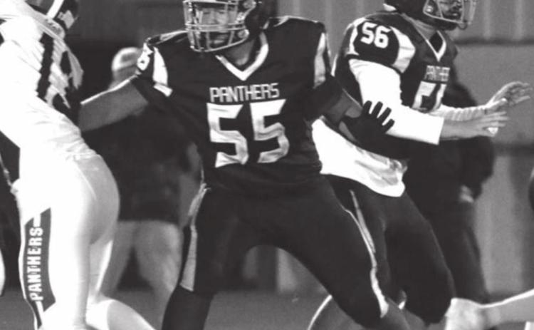 Timber Lake’s AJ Lindskov (55) and Dan Peterson (56) have helped power the Panther offense with their blocking this season.
